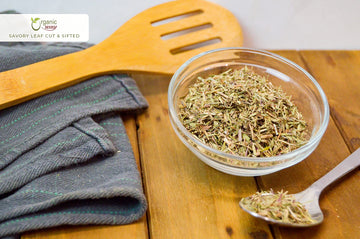 Organic Way Savory Leaf Cut & Sifted (Satureja Hortensis) | Herbal Tea - European Wild-Harvest | Organic & Kosher Certified | No