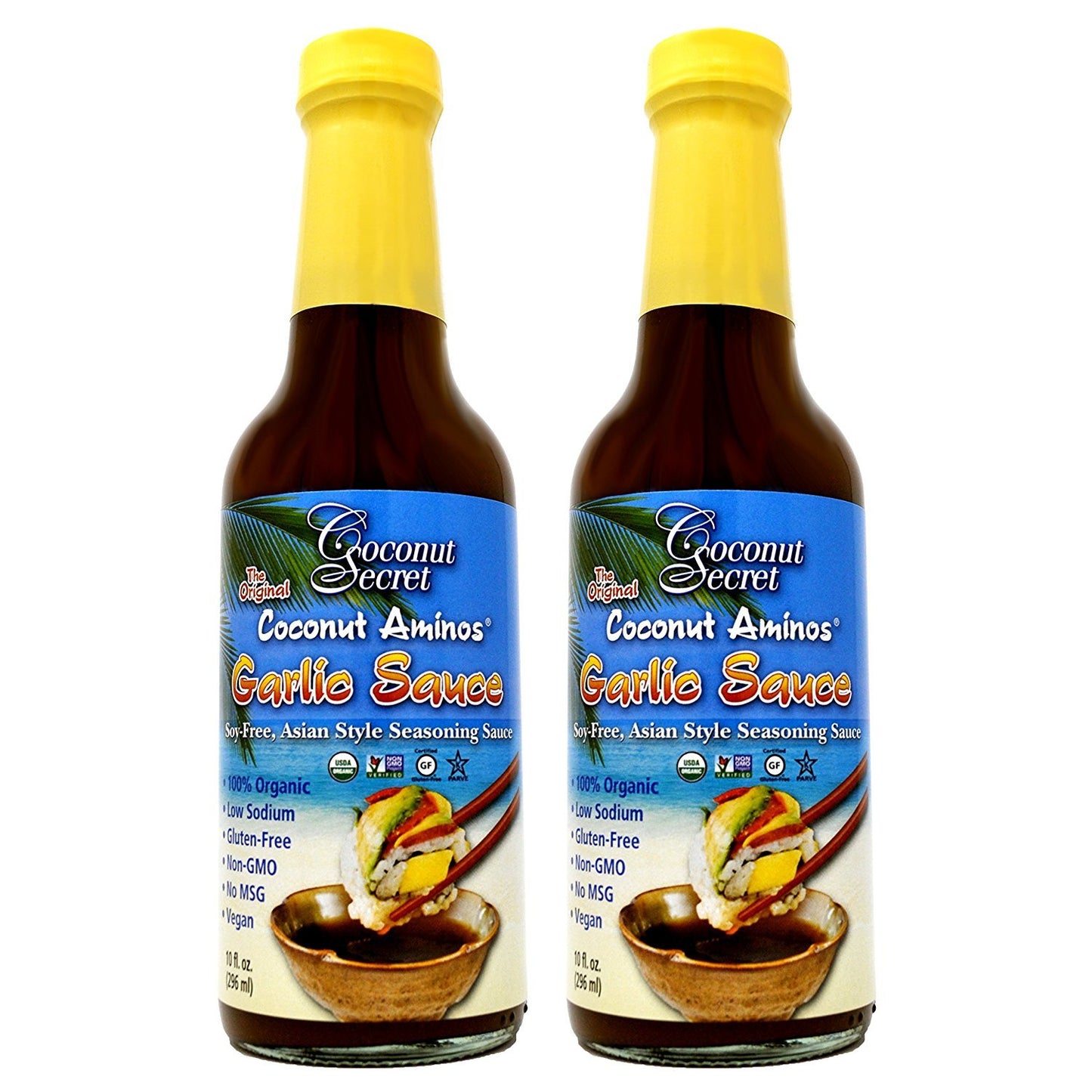 Coconut Secret Coconut Aminos Garlic Sauce (2 Pack) - 10 Fl Oz