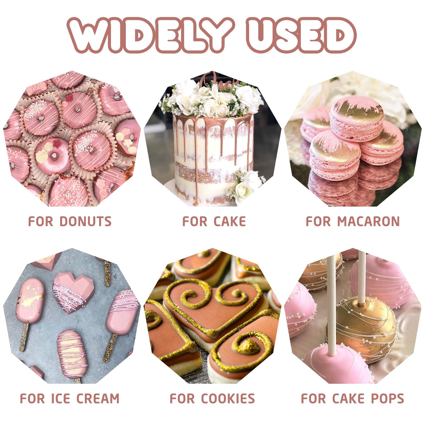 Edible Glitter Paint - 2 fl.oz Food Grade Metallic Glitter Cake Paint for Cake Decorating, Baking, Cupcakes - Shimmer Art Decora