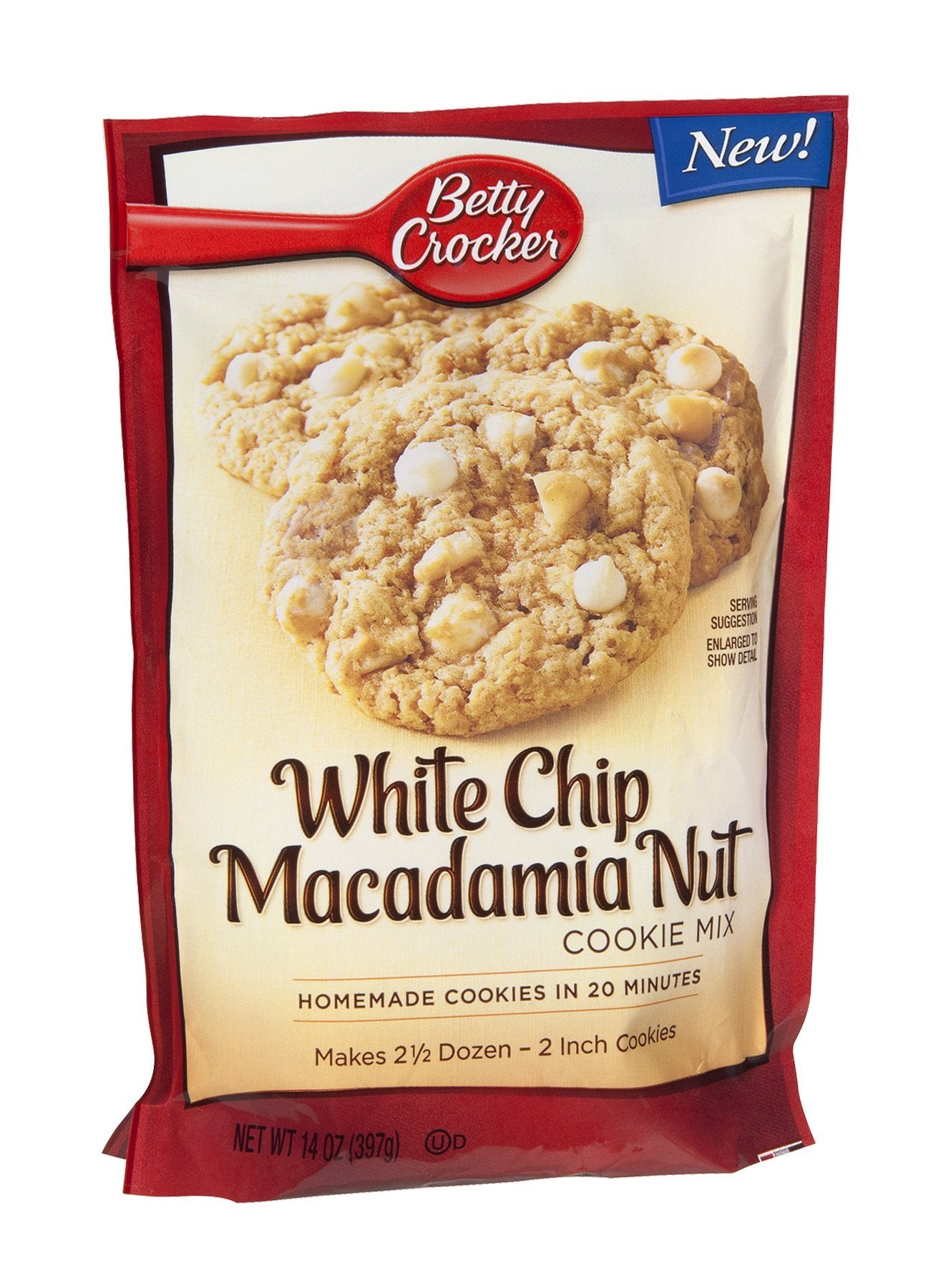 Betty Crocker White Chip Macadamia Nut Cookie Mix, 14 oz. (Pack of 12)