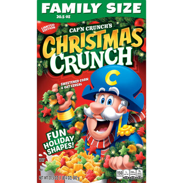 Capn Crunch Limited Edition Christmas Crunch Cereal, 20.5oz Box