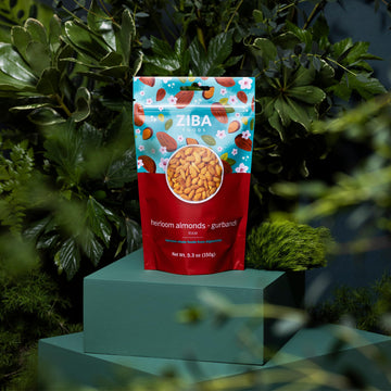 Ziba Foods Heirloom Gurbandi Raw Almonds | Non-Gmo, Vegan, Whole 30 Friendly, Keto & Paleo | Heirloom Superfood Naturally High I