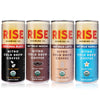 Rise Brewing Co. Nitro Cold Brew Coffee, Organic, Non-Gmo, Clean Energy & Low Acidity, 3X Original Black, Oat Milk Latte, Oat Milk Mocha & Oat Milk Vanilla, 7 Fl. Oz. Cans (12 Pack)