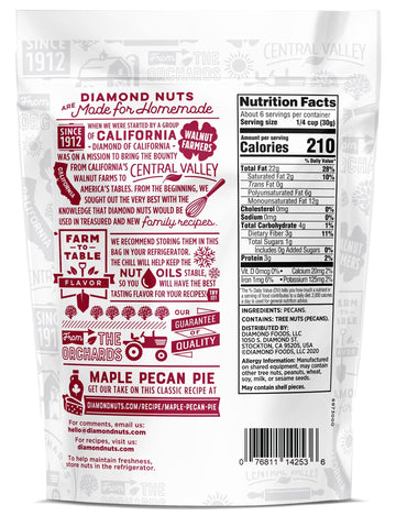 Diamond Of California Pecans Halves, 6 Oz (12 Pack)