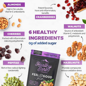 Healthy Earth Mixed Nuts Unsalted Trail Mix, Sugar Free, Gluten Free, 24 Ounce