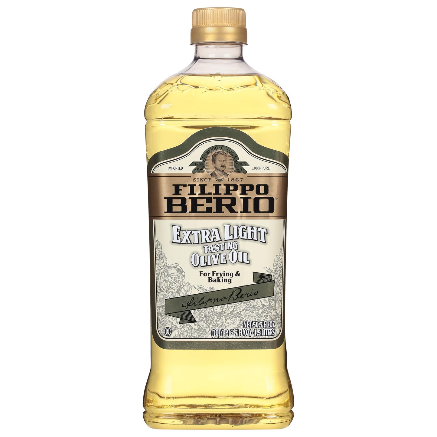 Filippo Berio Extra Light Olive Oil, 50.7 Ounce Rpet Bottle