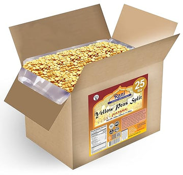 Rani Yellow Peas Split, Dried (Vatana, Matar) 400Oz (25Lbs) 11.36Kg Bulk Box ~ All Natural | Vegan | Gluten Friendly | Product Of Usa