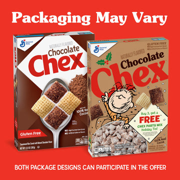 Chocolate Chex Cereal, Gluten Free Breakfast Cereal, Made With Whole Grain, 12.8 Oz