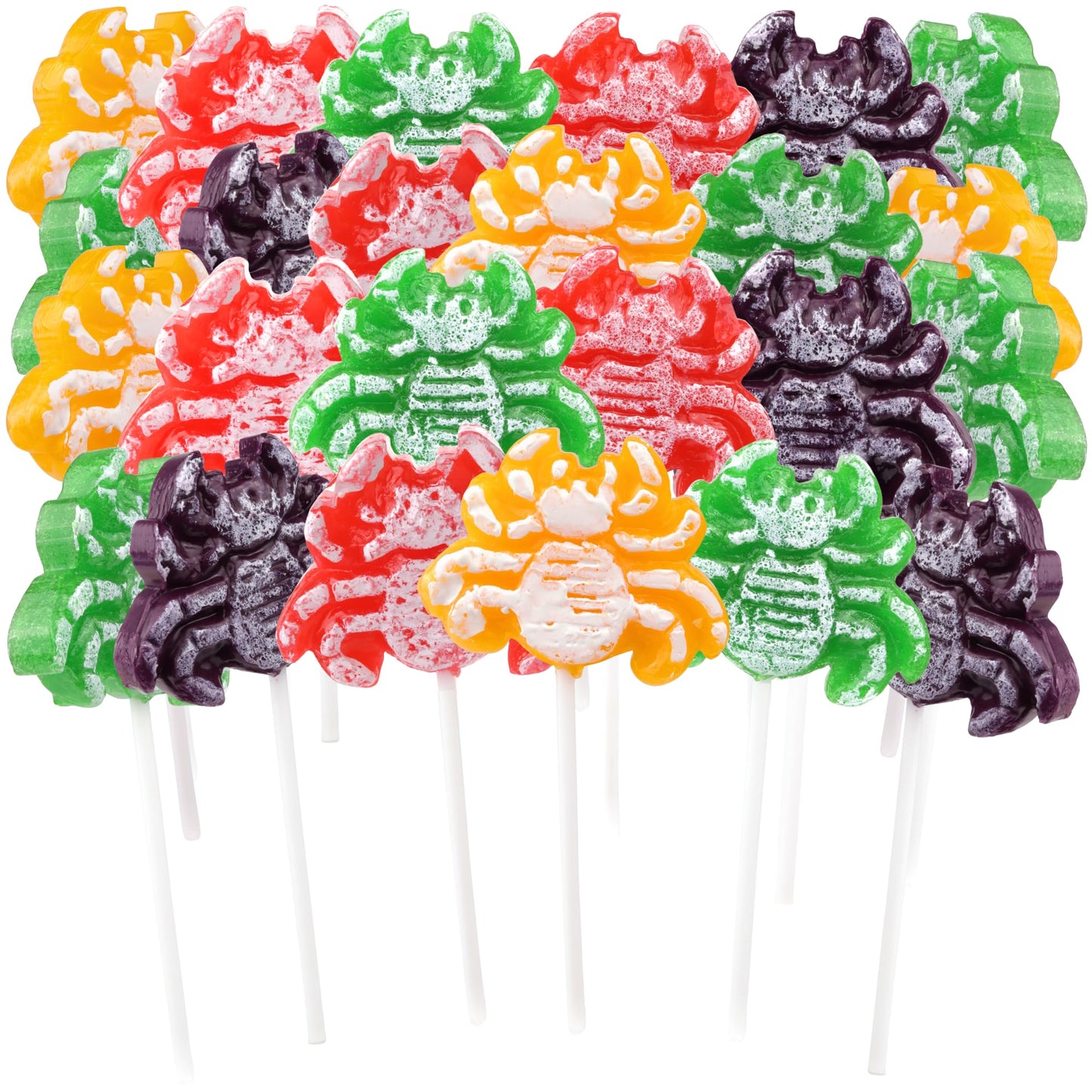 Sweetzo Spider Halloween Tattoo Lollipops, 24 Count, Individually Wrapped, 15.7 cm x 6.5 cm x 17.9 cm, Perfect for Trick or Treat