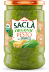 SACLA Organic Basil Pesto alla Genovese | USDA-Certified Organic Pesto Sauce made from Fresh Italian Basil & Cashews | 6.7 oz Gl