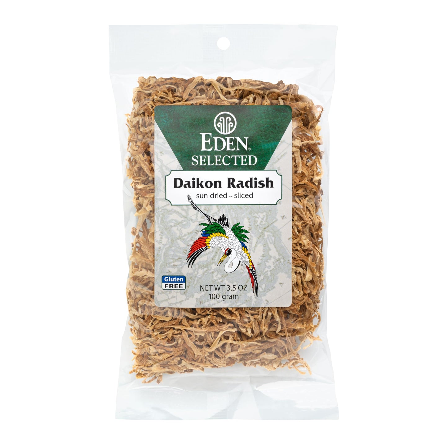 Eden Daikon Radish, Sun Dried And Finely Sliced, Traditionally Made In Japan, 3.5 Oz