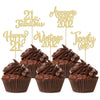 30Pcs Vintage 2002 Cupcake Toppers Glitter Twenty-one Happy 21st Birthday 21 Fabulous Cupcake Picks Awesome Since 2002 Cake Deco