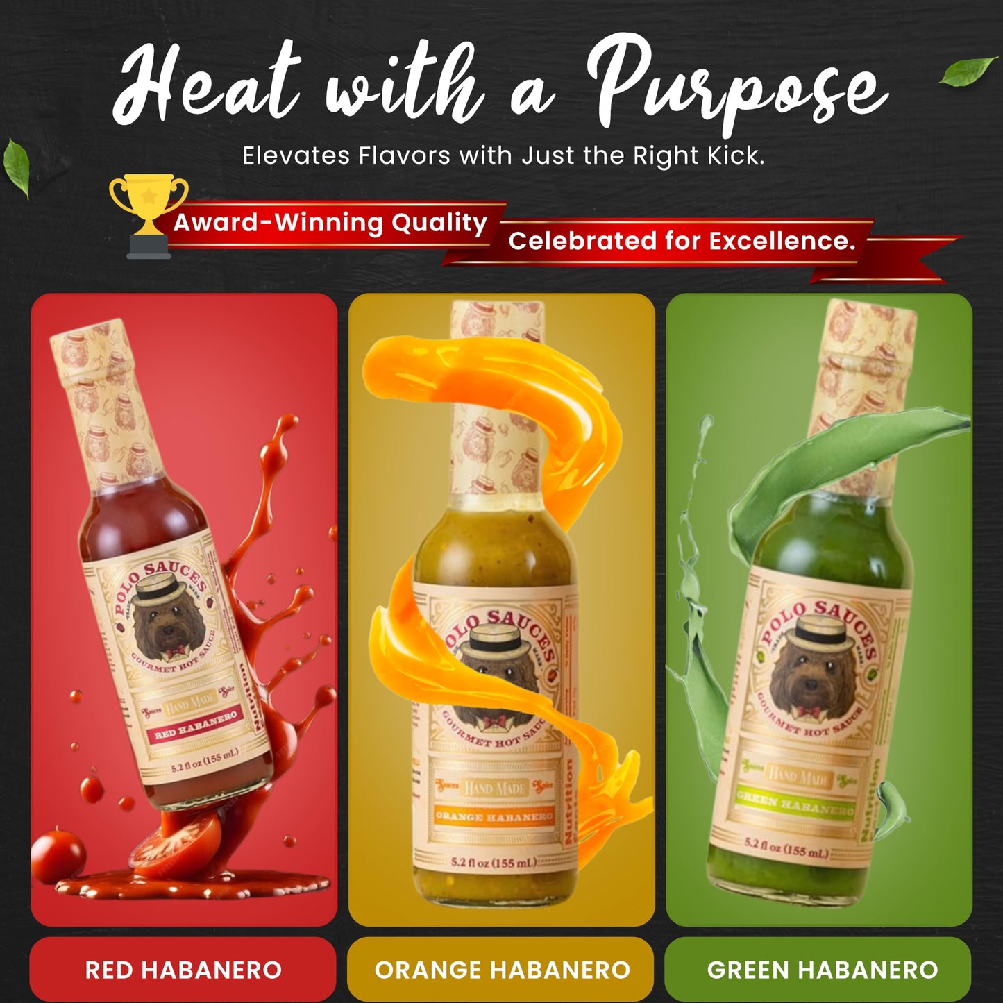 Polo Sauces Orange Habanero Hot Sauce - America'S Favorite And Award-Winning Habanero Sauce Mixed With Bell Pepper, Spices & Saf