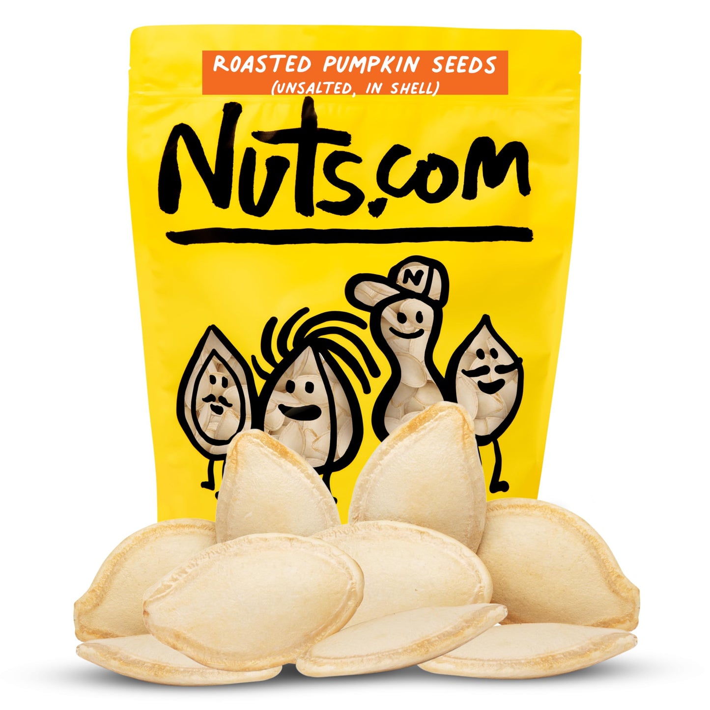 Nuts.Com Roasted Unsalted Pumpkin Seeds In Shell 2 Lb Bag - Rich In Fiber Calcium & Potassium - Gluten-Free Kosher Pareve Pumpkin Seeds Snack Pack Protein Snacks For 18+ Uses & Kids