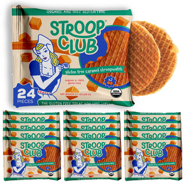 Stroop Club Gluten Free Caramel Stroopwafels - Original Dutch- Delight Caramel Waffle Cookies | Organic & 100% Gluten Free Stroo