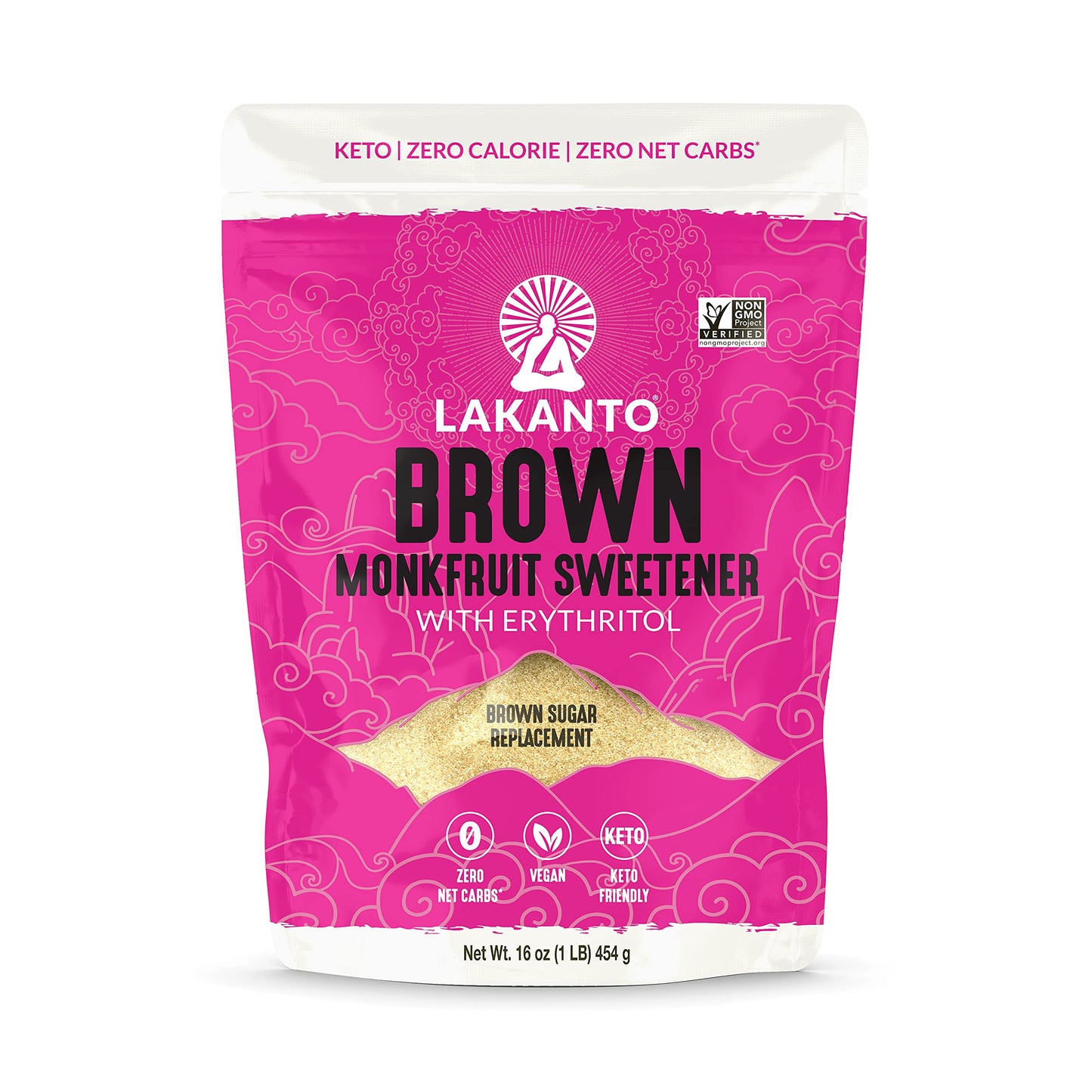 Lakanto Brown Monk Fruit Sweetener With Erythritol - Brown Sugar Substitute, Zero Calorie, Baking, Vegan, Keto Diet Friendly, Ze