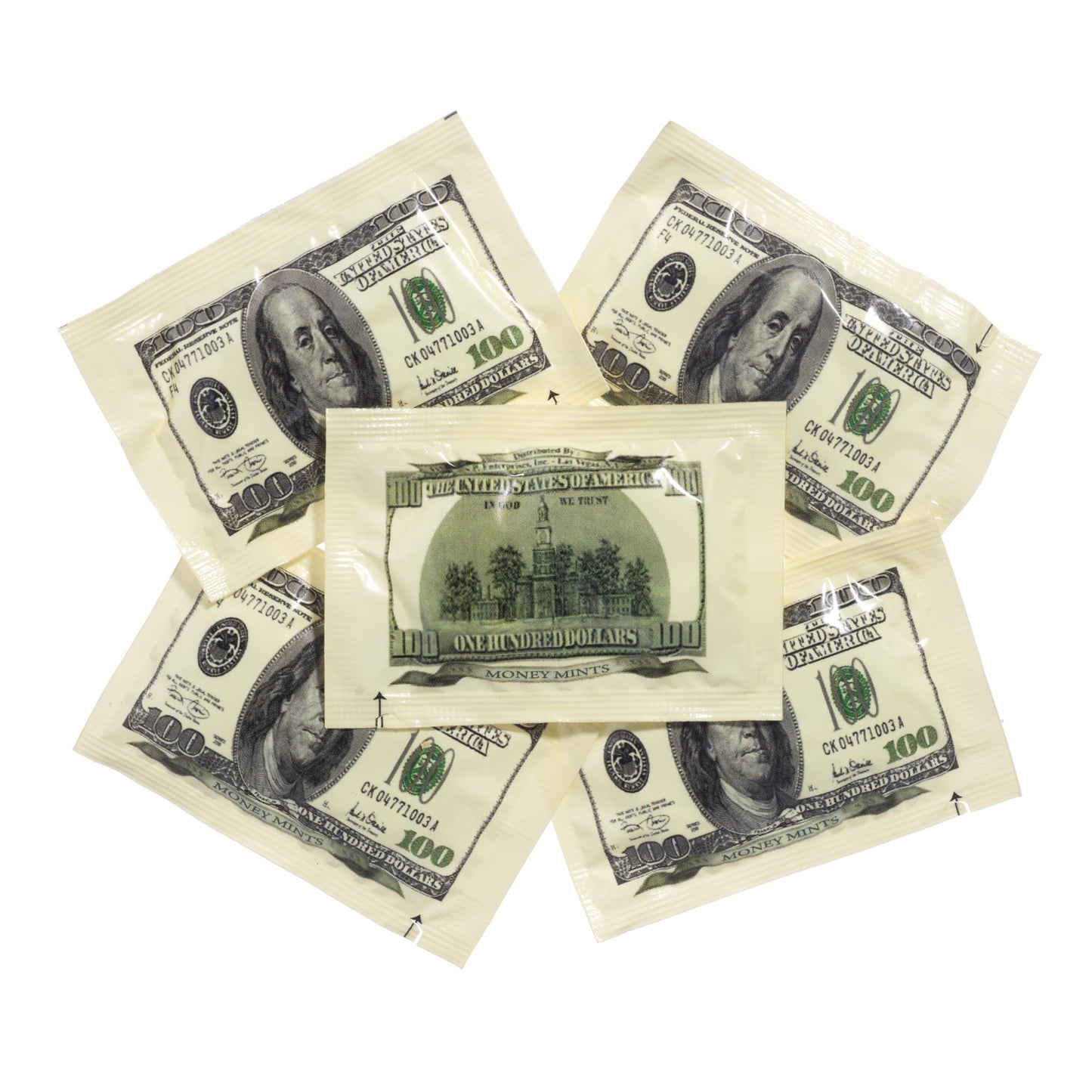 Candy Envy - Money Mints - 100 Pack, 2 Mints Per Pack - Spearmint Flavored, Individually Wrapped