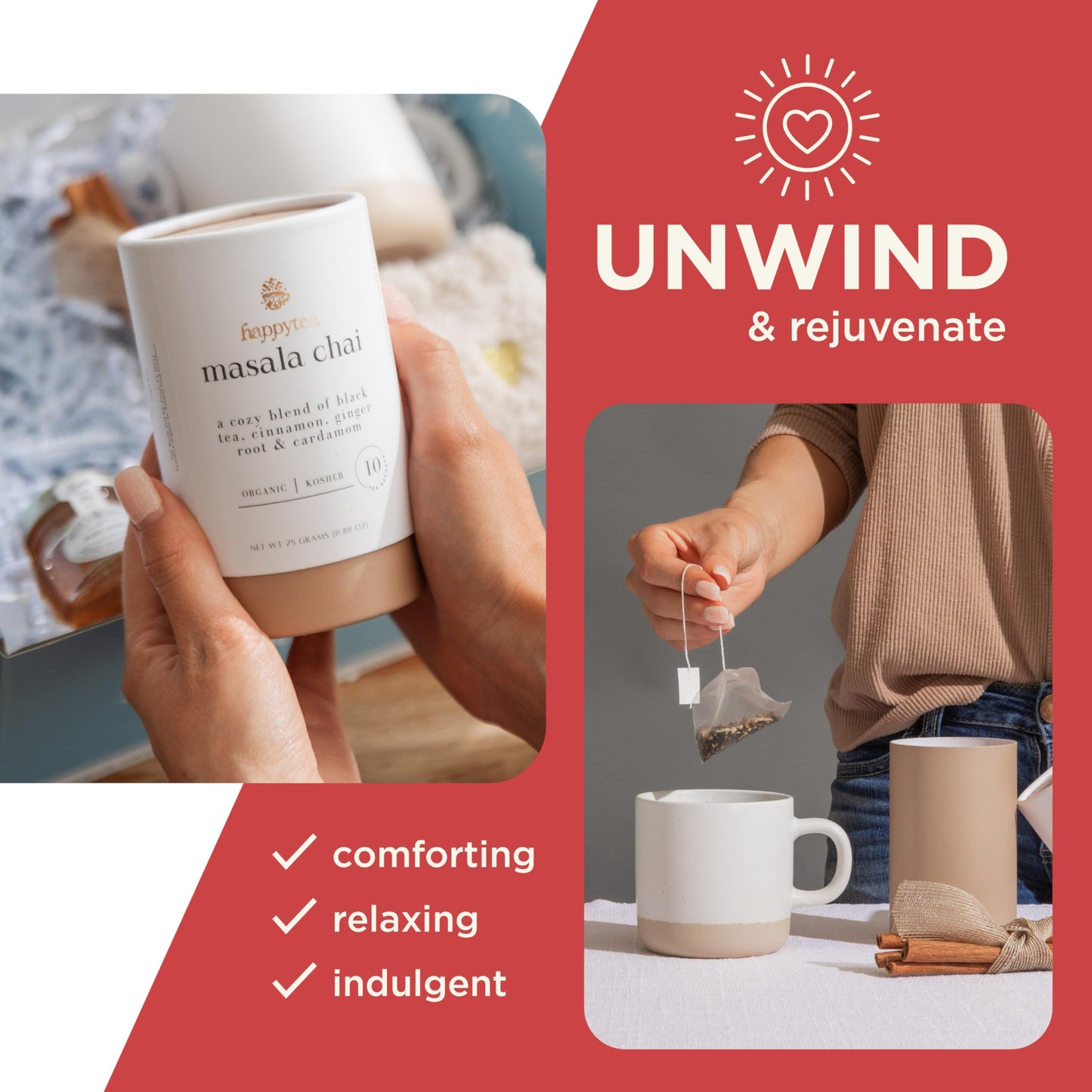 Unboxme Deluxe Tea Lovers Care Package - Premium Tea Gift Set Box | Wellness Tea Collection