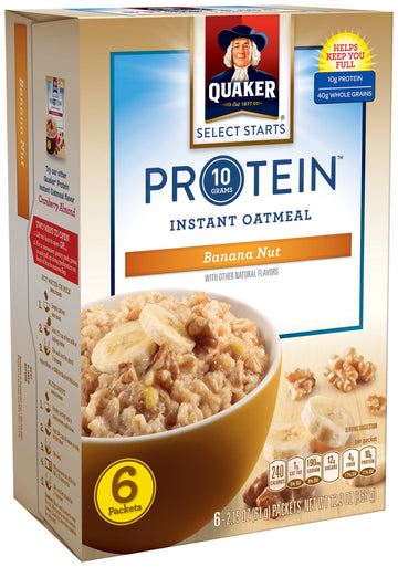 Quaker Instant Oatmeal, Protein Banana Nut, 2.15 Oz