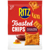 RITZ Toasted Chips Honey BBQ Crackers, Party Snacks, 8.1 oz