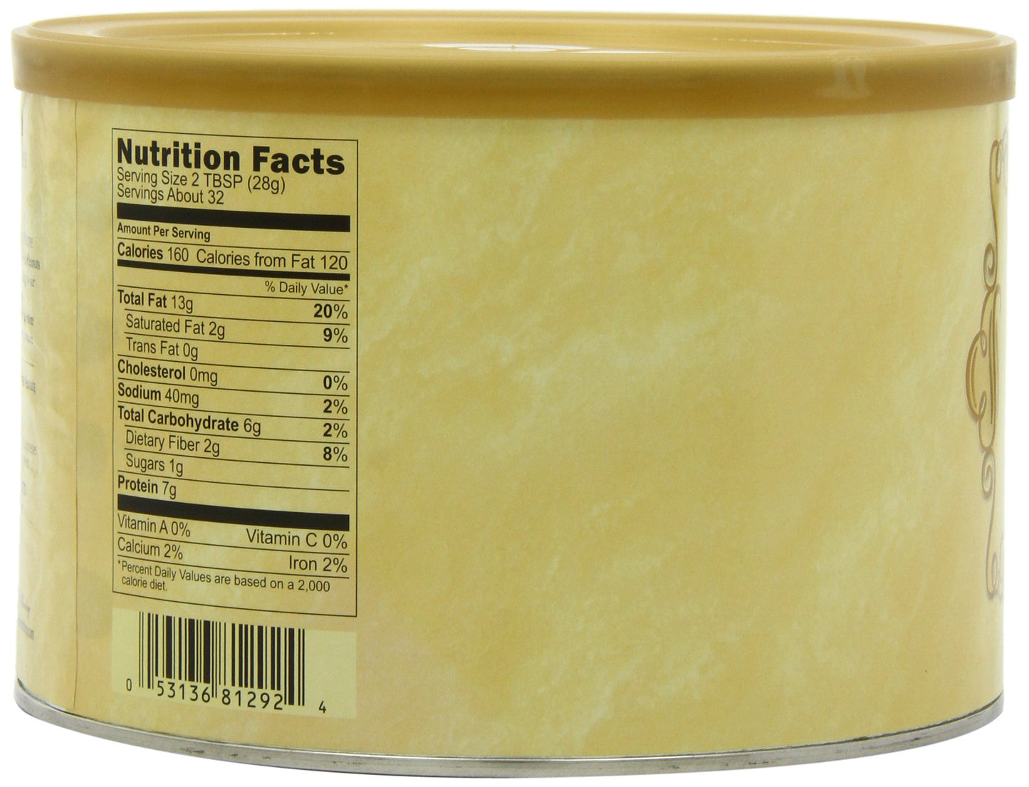 The Peanut Shop of Williamsburg Handcooked Virginia Peanuts, Lightly Salted, 32-Ounce Tins, Pack of 2, Tin