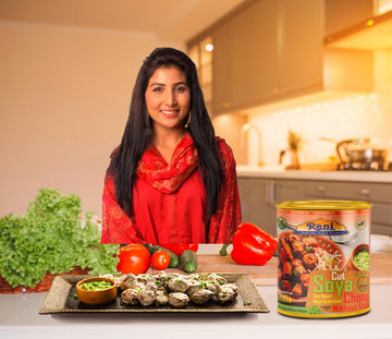 Rani Cut Soya Chaap Whitout Stick (Plant Based Protein) 30Oz (1.875Lbs) 850G, Pack Of 2 ~ Easy Open Lid | All Natural | Vegan |