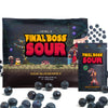 Final Boss Extremely Super Sour Candy, Natural Chewy Blueberry Gummies Made With Dried Fruit, Free Of Artificial Colors, Low Cal