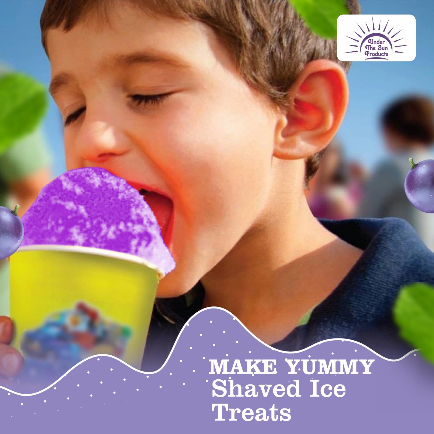 Under The Sun Products- 16Oz Bottle Of Snow Cone Syrup (16 Fl Oz (Pack Of 1), Grape)