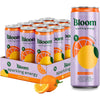Bloom Nutrition Sparkling Energy Drink - Natural Caffeine Zero Sugar 180mg Caffeine - Antioxidant-Rich with Green Coffee Bean Green Tea Extract Prebiotics - Orange - 12oz 12 Pack