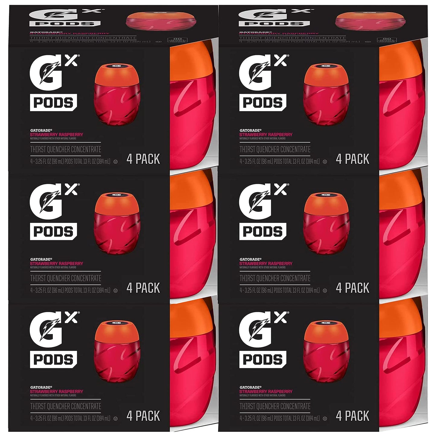 Gatorade Gx Hydration System Squeeze Bottles & Drink Pods, Strawberry Raspberry, 24ct, Plastic
