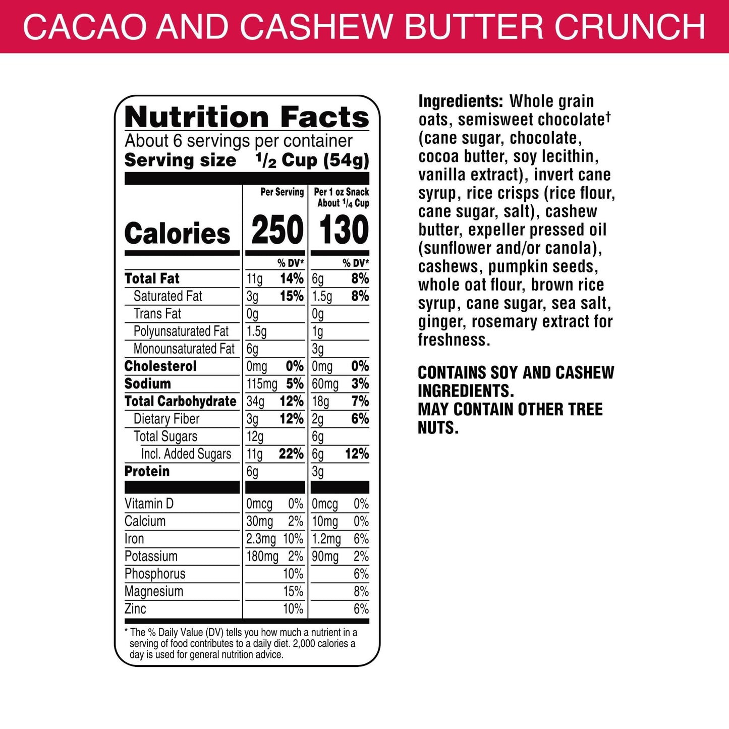 Bear Naked Granola Cereal, Vegan And Gluten Free, Breakfast Snacks, Cacao And Cashew Butter, 11Oz Bag (1 Bag)