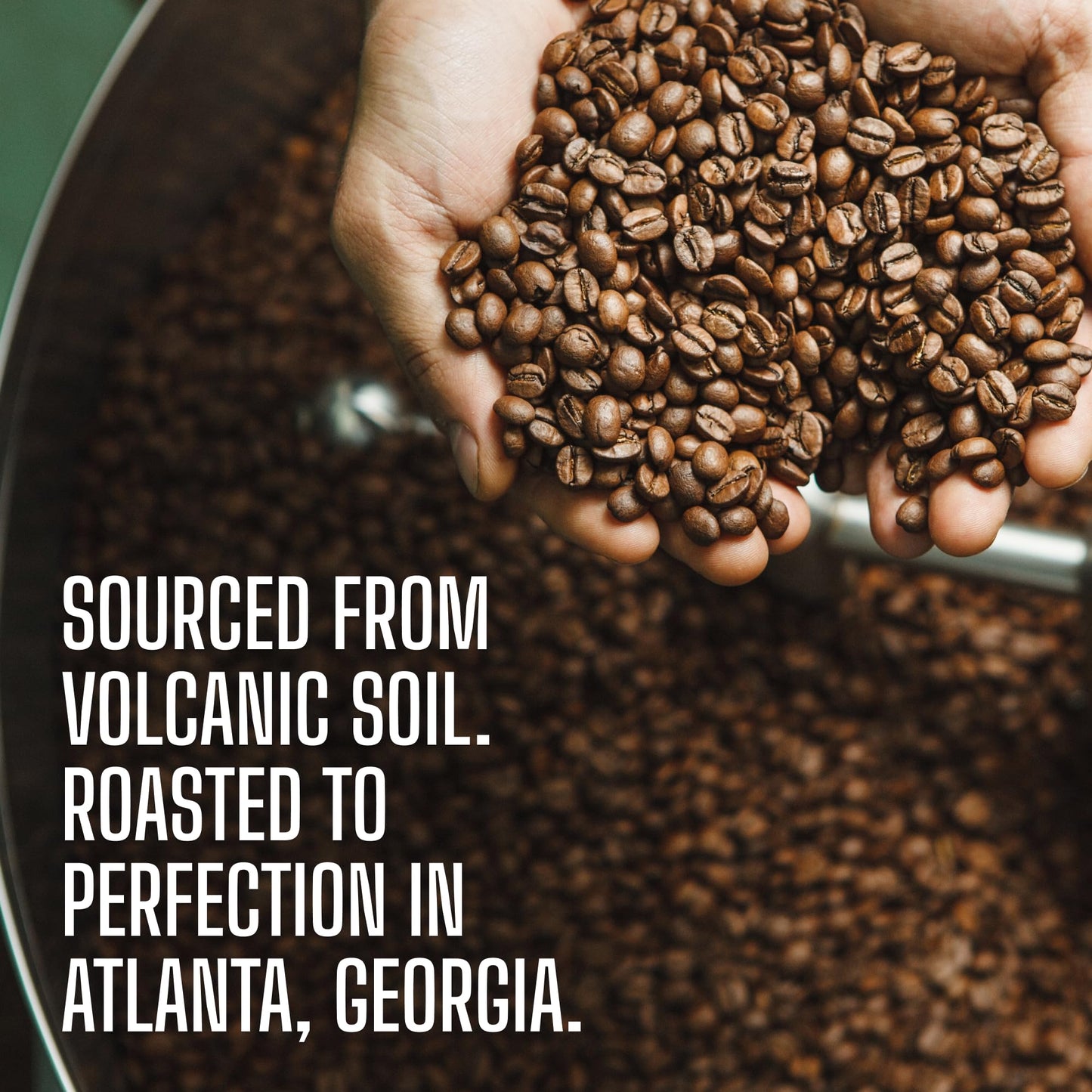 Volcanica Coffee Espresso Decaf Whole Bean Dark Roast 16 oz Brown
