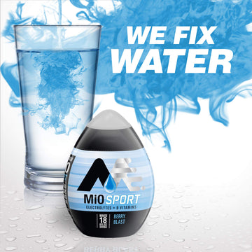 MiO Sport Berry Blast Liquid Water Enhancer Drink Mix (1.62 fl oz Bottles, Pack of 12)