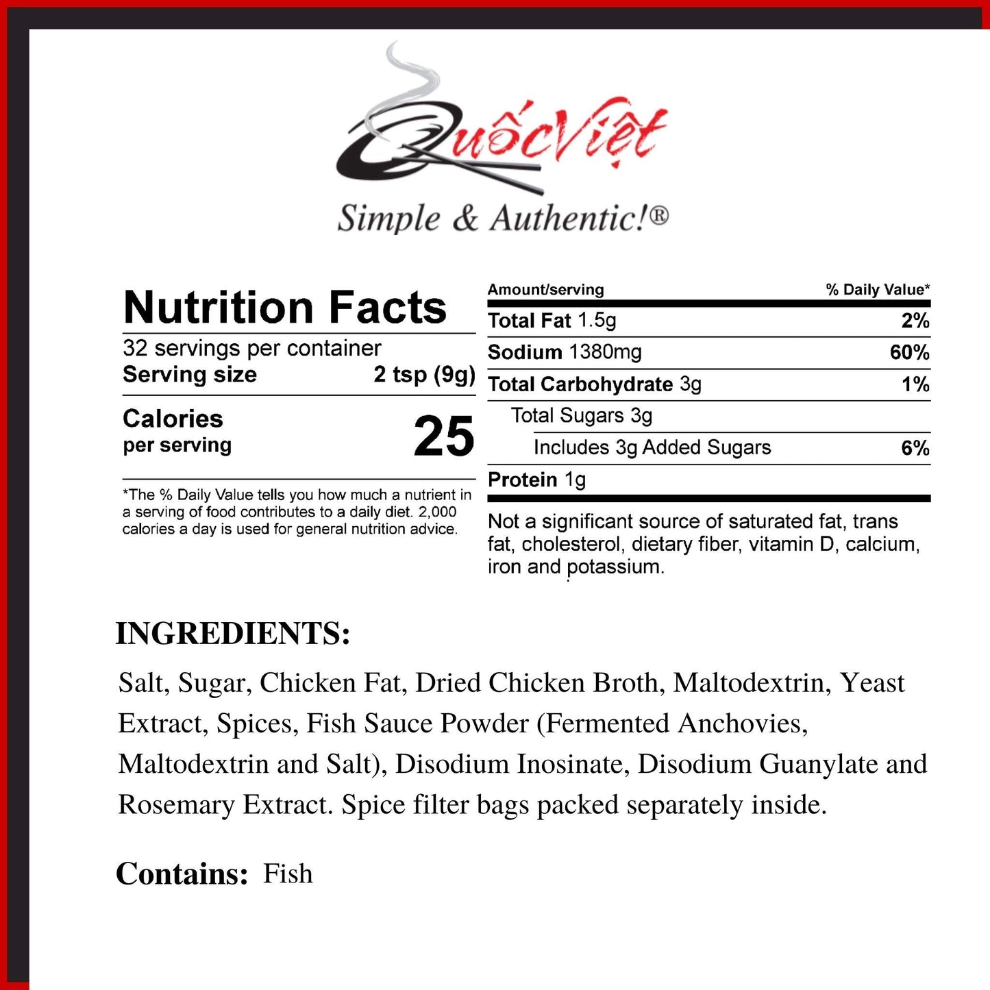 Quoc Viet Foods Chicken Flavored Pho Soup Base 10 oz Cot Pho Ga Brand