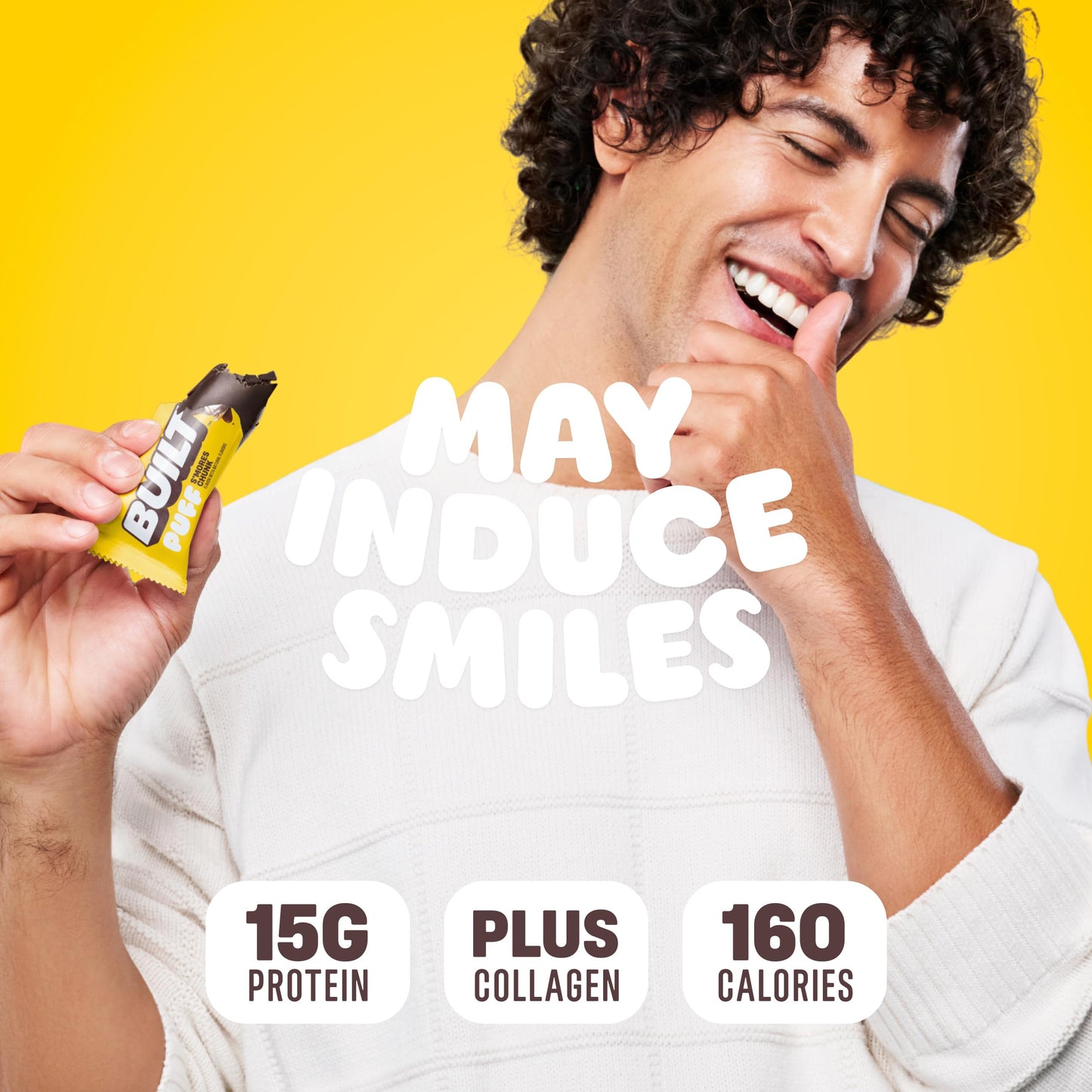 Built Bar, Puff Protein Bars, S'Mores Chunk Puff, 15G Protein Snacks, On-The-Go Bars, Only 160 Calories, 9G Sugar, Collagen, Not