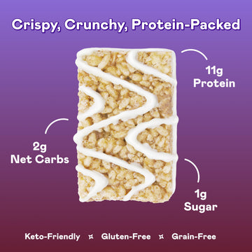 Magic Spoon High Protein Crispy Protein Bar - Keto Friendly, Low Carb, Salted Caramel, 8 Bars, 1 Count (Pack of 2)