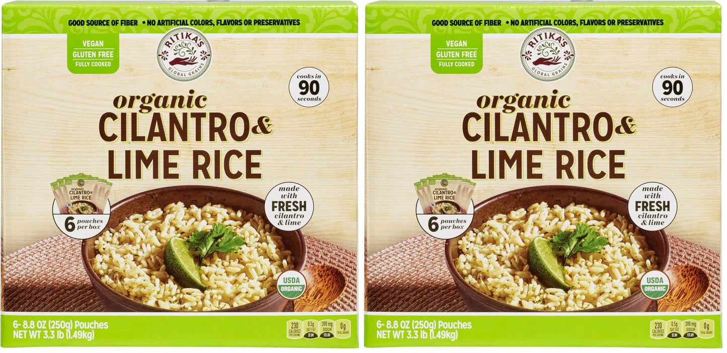 Ritikas Global Grains Organic Cilantro Lime Rice (Pack of 2)