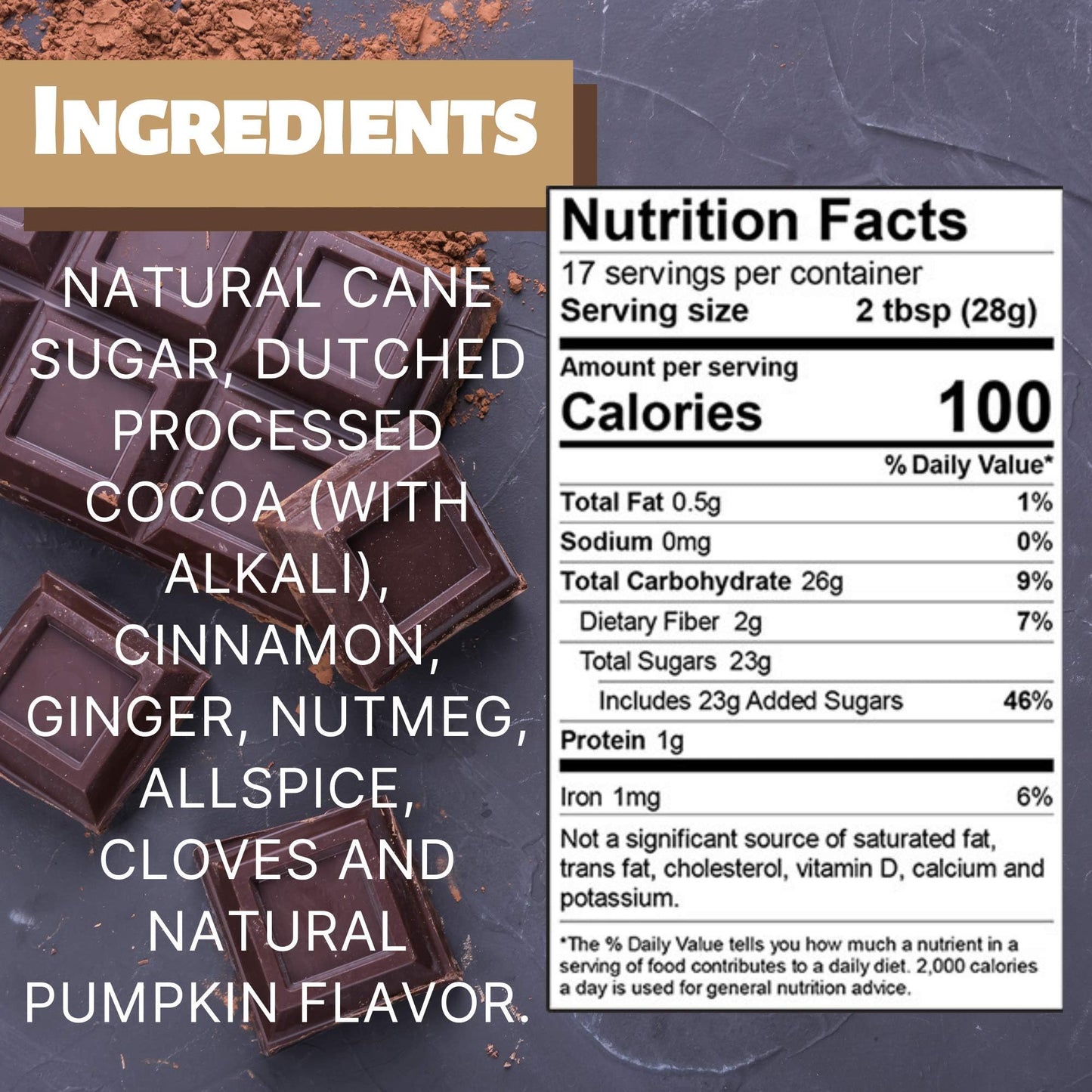Silly Cow Farms Hot Cocoa Pumpkin Spice Mix - Gluten Free, Dairy Free, 16.9 oz Glass Bottle, Pack of 6