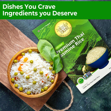 5 Pounds (Lbs) Premium Thai Hom Mali Jasmine Rice | Endorsed By Pro Chefs | Four Elephants Brand | Diy Friendly Cooking Instructions Packaging
