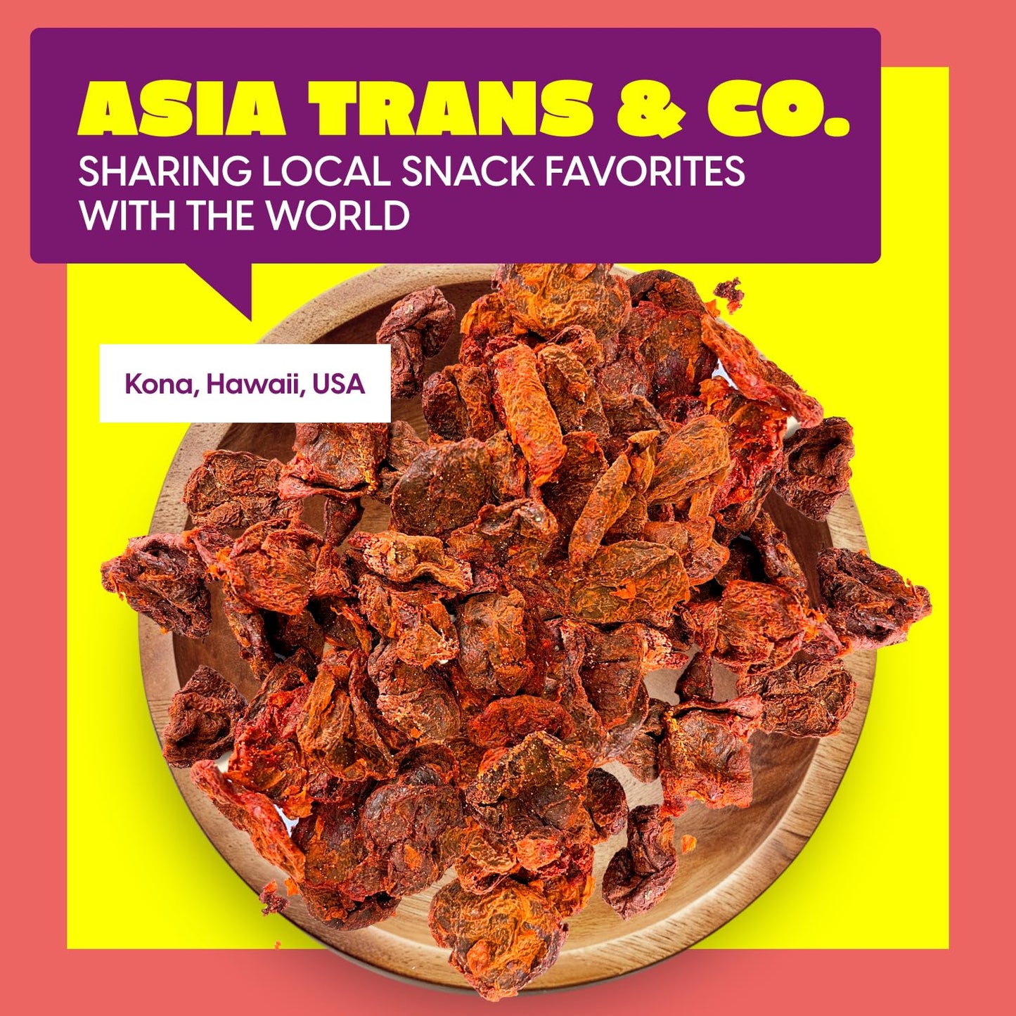 Asia Trans & Co. Dried Li Hing Mui Seed Plums - Sweet, Sour & Salty - 3.98 Ounce Pack