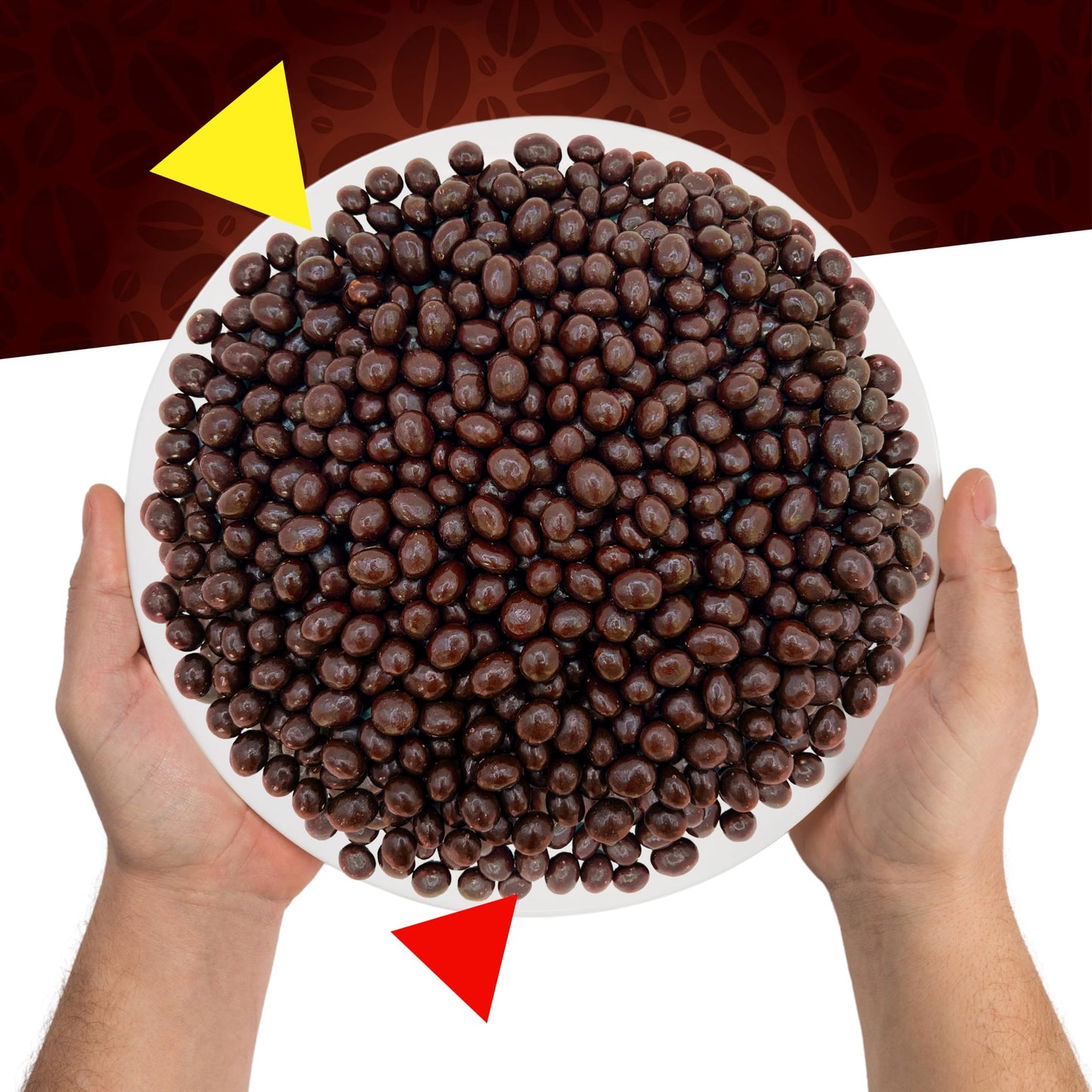 LAETAFOOD Premium Dark Chocolate Covered Espresso Coffee Beans, 2 Pound Bag, Brown