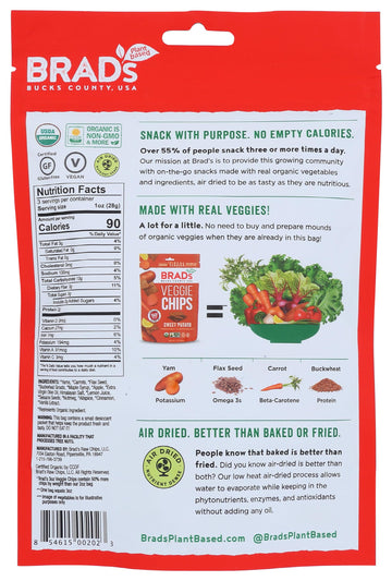 Brad'S Raw, Chips Sweet Potato Organic, 3 Ounce
