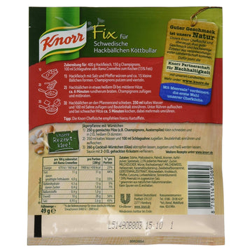Knorr Swedish Meatballs (Köttbullar) Pack of 4 - 1.73 Ounce