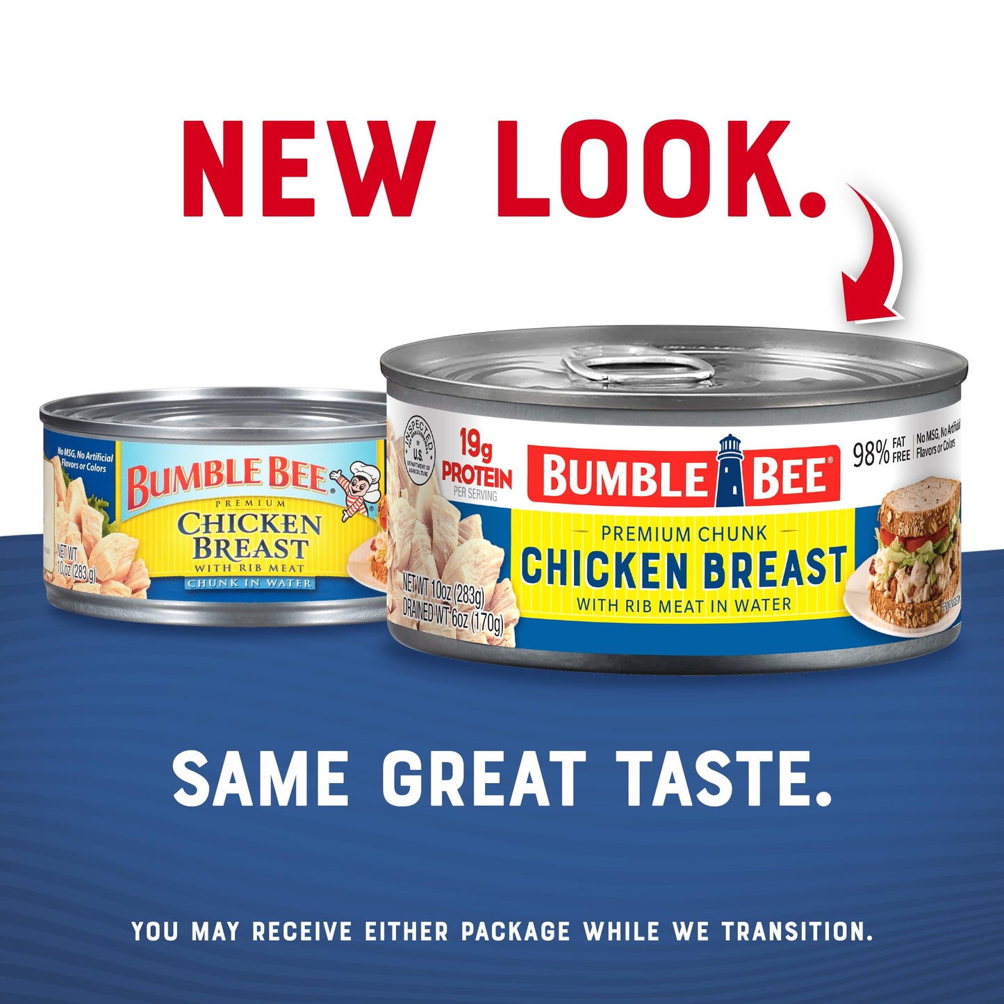 Bumble Bee Premium Chicken Breast, Chunk in Water, 10 oz Can, Pack of 12, 19g Protein, Gluten Free, Keto Friendly