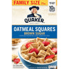 Quaker Oatmeal Squares Breakfast Cereal, Brown Sugar, 21oz Box