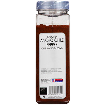McCormick Culinary Ground Ancho Chile Pepper - 16 oz Container, Ideal for Tacos, Burritos, Fajitas, and Mole