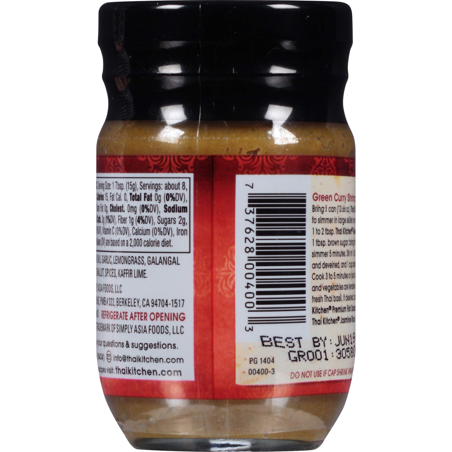 Thai Kitchen Green Curry Paste, Gluten-Free, Vegan, 4 Ounce, Pack Of 12