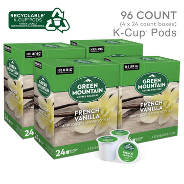 Green Mountain Coffee Roasters French Vanilla Coffee, Keurig Single-Serve K-Cup Pods, Light Roast, 96 Count (4 Packs Of 24)