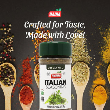 Badia Organic Italian Seasoning 0.75 oz - Aromatic Herbs for Italian Recipes