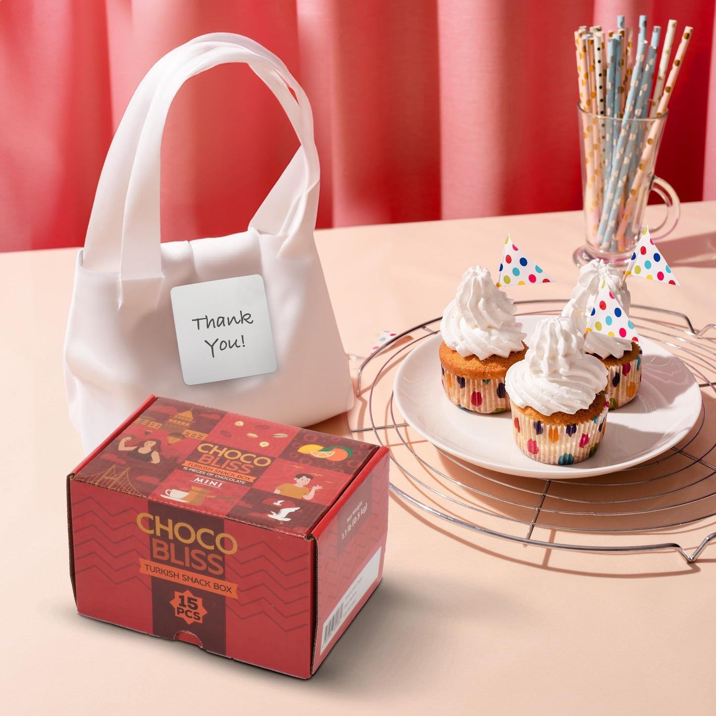 Eastanbul International Snack Box, 15 Chocolate Assortment Bars, Turkish Exotic Snacks, Assorted Candy Variety Pack Of Foreign E